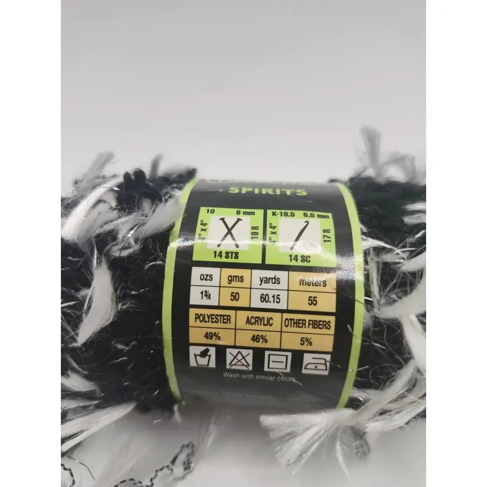 Sensations Simple Elegance Spirits Black Novelty Yarn 50g 60 yds Polyester Skein